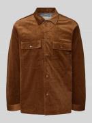 Replay Jacke mit Knopfleiste in Camel, Größe XXL