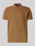 Lerros Poloshirt mit Label-Stitching in Hellbraun, Größe L
