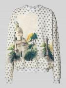 CARLO COLUCCI Oversized Sweatshirt mit gerippten Abschlüssen in Offwhi...