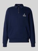 Polo Ralph Lauren Sweatshirt mit Polokragen in Marine, Größe L