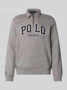 Polo Ralph Lauren Sweatshirt mit Label-Stitching in Mittelgrau, Größe ...