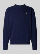 Polo Ralph Lauren Sweatshirt mit Label-Stitching in Marine, Größe L