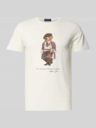 Polo Ralph Lauren T-Shirt mit Label-Motiv-Print in Weiss, Größe L