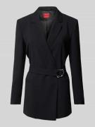 HUGO Blazer mit Taillengürtel Modell 'Apia' in Black, Größe 44