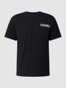Napapijri T-Shirt mit Label-Print Modell 'PAJAS' in Black, Größe XXL