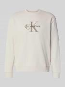 Calvin Klein Jeans Regular Fit Sweatshirt mit Logo-Print Modell 'Terry...