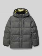 Calvin Klein Jeans Steppjacke mit Kapuze in Mittelgrau, Größe 140