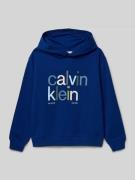 Calvin Klein Jeans Hoodie mit Label-Print in Royal, Größe 152