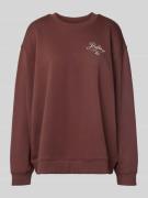 HUGO Relaxed Fit Sweatshirt aus reiner Baumwolle in Schoko, Größe M