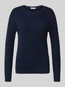 Christian Berg Woman Strickpullover mit Zopfmuster in Dunkelblau, Größ...