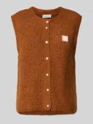 American Vintage Strickweste mit Woll-Anteil Modell 'EAST' in Cognac M...