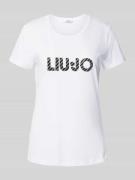 Liu Jo White T-Shirt mit Label-Print in Weiss, Größe S