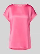 Christian Berg Woman T-Shirt mit geripptem Rundhalsausschnitt in Pink,...