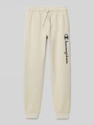 CHAMPION Sweatpants mit elastischem Bund in Stein, Größe 128