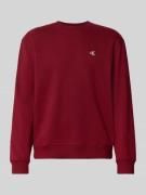 Calvin Klein Jeans Sweatshirt mit Label-Stitching in Bordeaux, Größe L