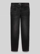 s.Oliver RED LABEL Slim Fit Jeans aus Baumwoll-Mix in Black, Größe 146