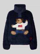 Polo Ralph Lauren Strickpullover mit Stehkragen in Marine, Größe L