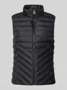 s.Oliver RED LABEL Slim Fit Steppweste mit Stehkragen in Metallic Blac...