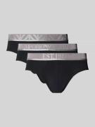Emporio Armani Slip mit Label-Bund im 3er-Pack in Black, Größe L