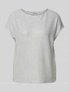 Street One T-Shirt mit Rundhalsausschnitt in Silber, Größe 34