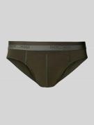 HOM Slip mit elastischem Logo-Bund in Khaki, Größe L