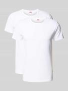 Levi's® T-Shirt mit geripptem Rundhalsausschnitt im 2er-Pack in Weiss,...