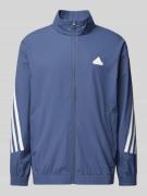 adidas Sportswear Sweatjacke mit Stehkragen in Rauchblau, Größe XL