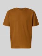Jack & Jones T-Shirt mit Strukturmuster in Hellbraun, Größe L