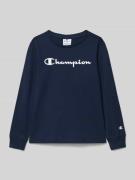 CHAMPION Regular Fit Longsleeve mit Logo-Print in Marine, Größe 128