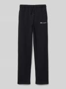CHAMPION Straight Leg Sweatpants mit Label-Stitching in Black, Größe 1...