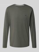 Fynch-Hatton Longsleeve mit Logo-Detail in Anthrazit, Größe L