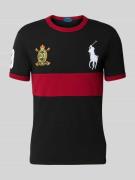 Polo Ralph Lauren T-Shirt mit Label-Stitching in Black, Größe L