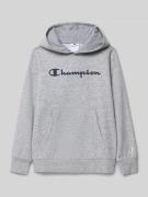 CHAMPION Hoodie mit Kapuze in Mittelgrau Melange, Größe 140