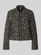 Marc Cain Regular Fit Blazer mit Reißverschluss in Khaki, Größe 34