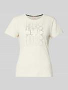 LIU JO SPORT T-Shirt mit Strasssteinbesatz in Black, Größe L