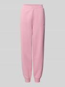 PUMA Slim Fit Sweatpants mit Label-Stitching in Rosa, Größe M