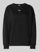 PUMA Oversized Sweatshirt mit Label-Stitching in Black, Größe S