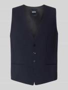 BOSS Regular Fit Anzugweste aus Schurwoll-Mix in Blau, Größe 52