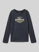 Quiksilver Longsleeve mit Label-Print in Black, Größe 140