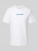 Calvin Klein Underwear T-Shirt mit Label-Stitching in Weiss, Größe L