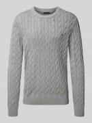 Tommy Hilfiger Regular Fit Strickpullover aus reiner Baumwolle in Hell...