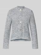 More & More Blazer in Bouclé-Optik in Marine, Größe 34