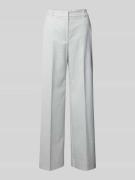 comma Stoffhose mit Gesäßtaschen in Silber, Größe 34