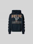 RHUDE Hoodie mit Label-Print in Black, Größe L