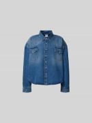 VETEMENTS Freizeithemd in Denim-Optik in Jeansblau, Größe L