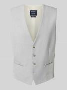 MCNEAL Slim Fit Weste mit Kleinstruktur in Hellgrau, Größe 52