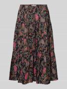 LOLLYS LAUNDRY Midirock im Stufen-Look Modell 'Morning' in Anthrazit, ...