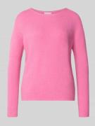 Rich & Royal Strickpullover mit gerippten Abschlüssen in Pink, Größe L