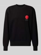 Edwin Sweatshirt mit Motiv-Print Modell 'JAPANESE SUN' in Black, Größe...