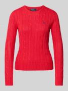 Polo Ralph Lauren Strickpullover mit Zopfmuster Modell 'JULIANNA' in H...